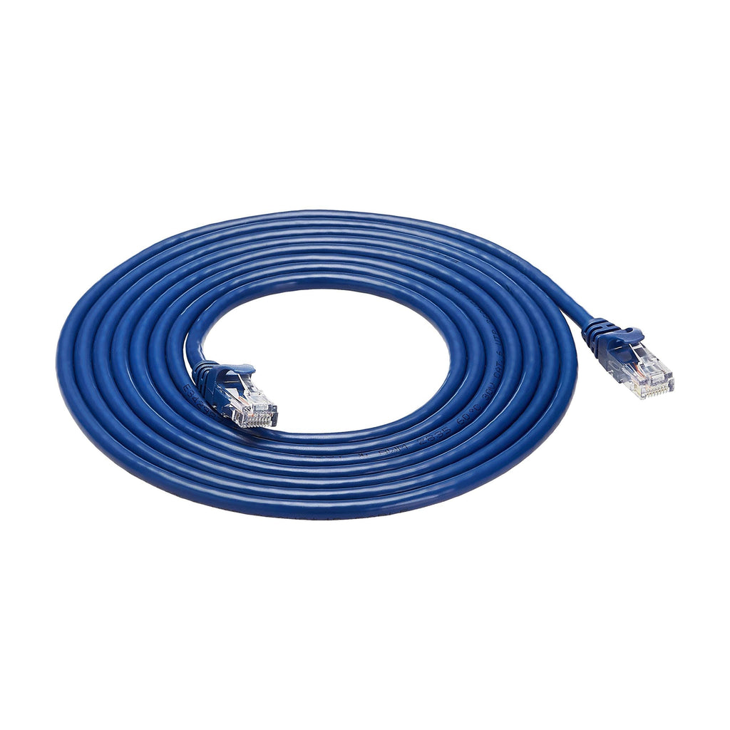 Amazon Basics Snagless RJ45 Cat-6 Ethernet Patch Internet Cable - 10-Foot, Blue, 5-Pack - LeoForward Australia