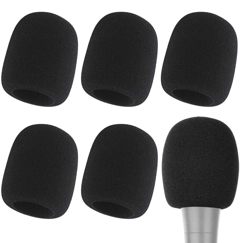  [AUSTRALIA] - Microphone Cover - Foam Mic Covers Windscreen Suitable for Most Standard Handheld Microphone 6 PCS