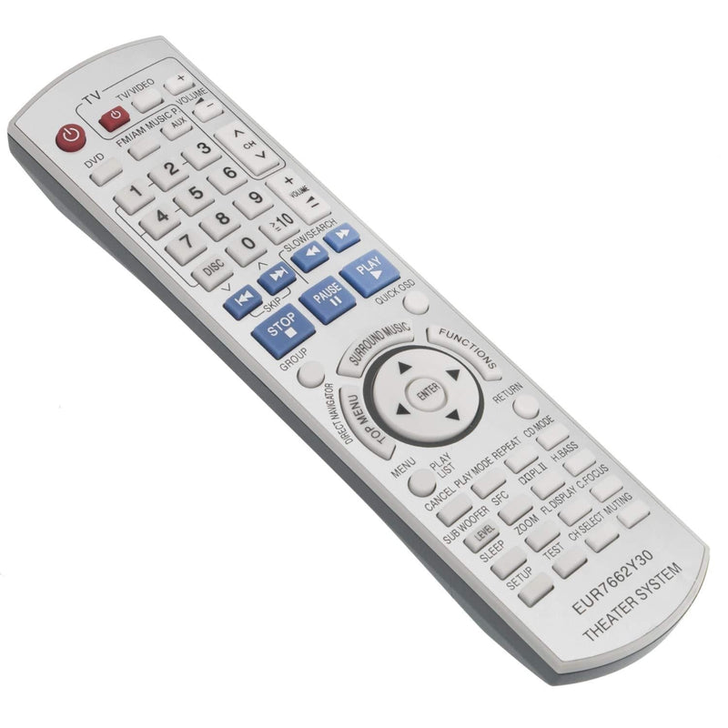 New EUR7662Y30 Replacement Remote Control fit for Panasonic DVD Receiver Home Theater Stereo System SA-HT740 SA-HT743 SA-HT940 SA-HT744 SA-HT740P SC-HT740 SC-HT940 SC-HT743 SC-HT744 SAHT743 SAHT940 - LeoForward Australia