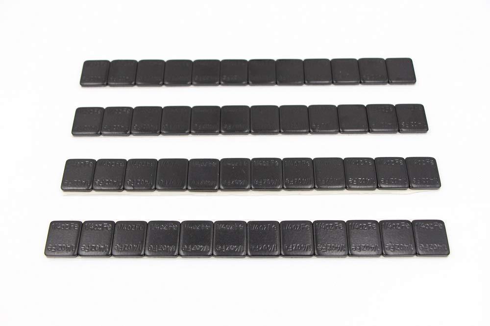 Accretion 1/4 Oz Black Lead Free Adhesive Backed Wheel Weights (12 Oz Pack) Black-48 pcs (12 oz) - LeoForward Australia