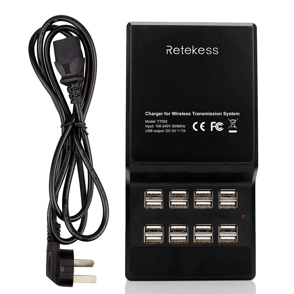 [AUSTRALIA] - Retekess USB Charger,16 Port Desktop USB Charging Station for T130 TT101 TT105 TT106 TT108 TT109 TT122 TT110 Tour Guide System,Retevis Walkie Talkies or Multiple USB-Powered Devices(4.6ft Cord)