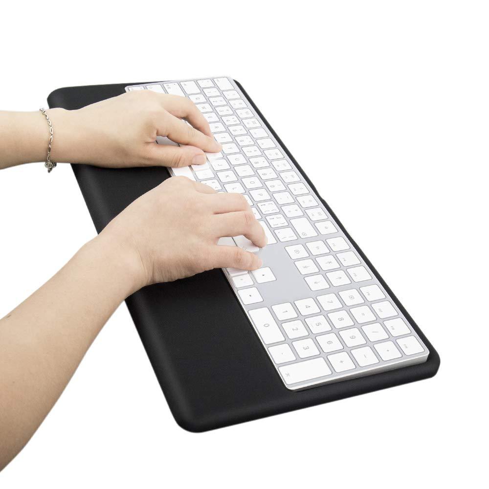 Magic Keyboard Wrist Rest Ergonomic Keyboard Stand Compatible with Wireless Magic Keyboard 2 with Numeric Keypad (Black Silicone)… Black Large - LeoForward Australia