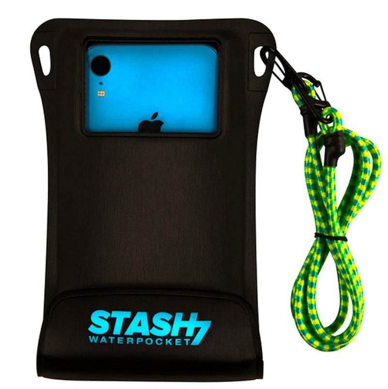  [AUSTRALIA] - Stash7 Waterpocket Premium Waterproof Phone Pouch | The Only Adventure Grade Phone Case for iPhone 13, 13 Pro Max, 7, 7 Plus, 8, 8 Plus, XS, XS Max, XR, 13, 13 Pro Max, Galaxy S9+, S10+ (Black) Black