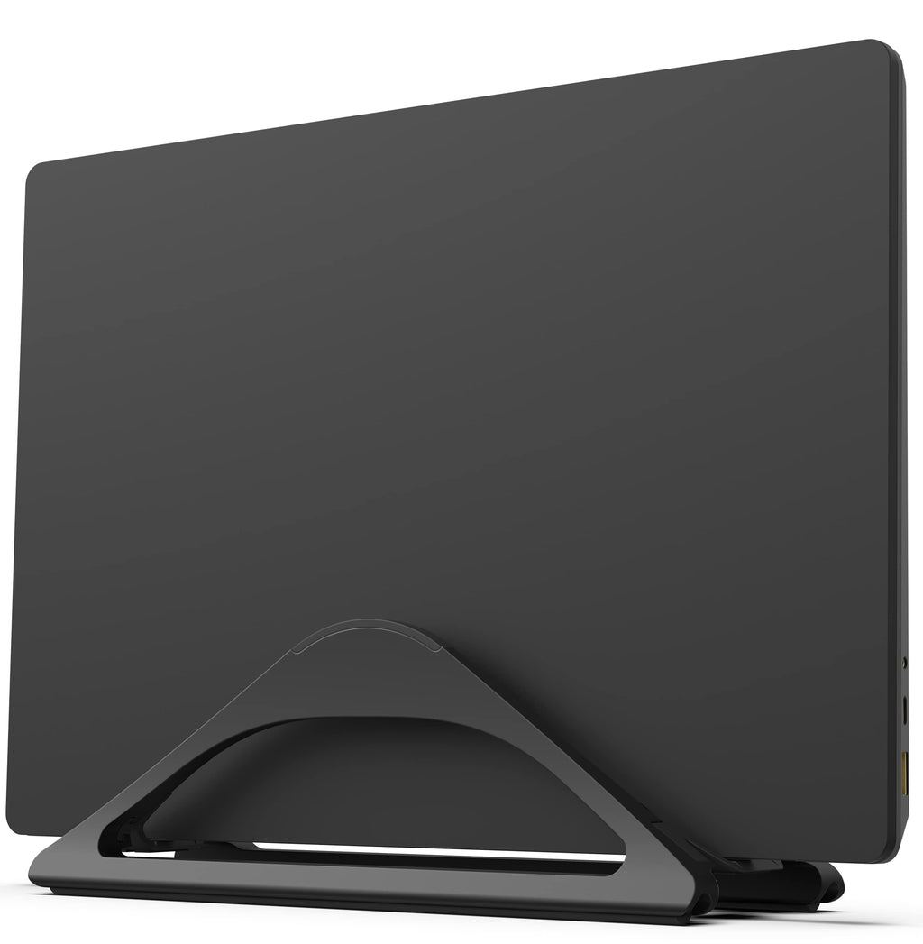  [AUSTRALIA] - HumanCentric Vertical Laptop Stand for Desks (Matte Black) | Adjustable Holder to Dock Apple MacBook, MacBook Pro, and Other Laptops to Organize Work & Home Office