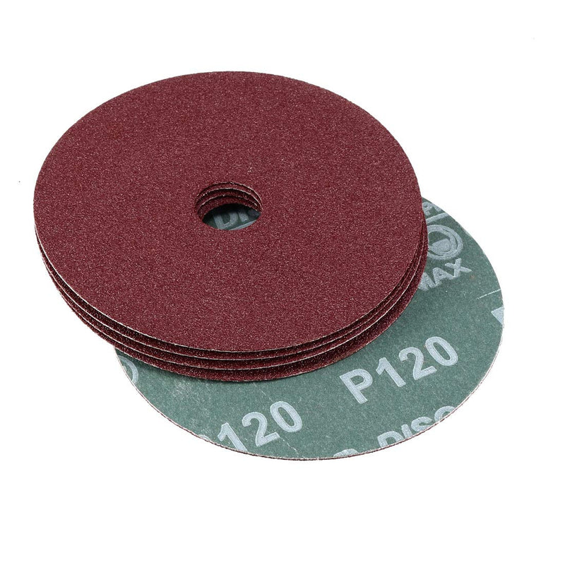  [AUSTRALIA] - uxcell 4-Inch x 5/8-Inch Aluminum Oxide Resin Fiber Discs, Center Hole 120 Grit Sanding Grinding Discs, 15 Pack