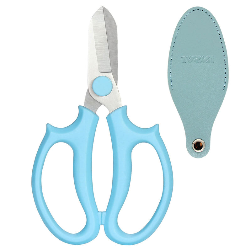  [AUSTRALIA] - Garden Pruning Shears Scissors with Comfort Grip Handle, Premium Steel Professional Floral Scissors, Perfect for Arranging Flowers, Pruning, Trimming Plants, Gardening Tool Blue