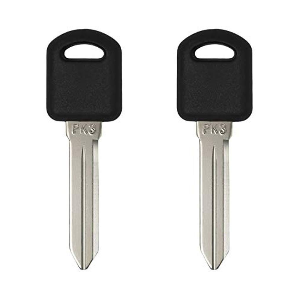 AmericanAutomotiveSupply - 2 Uncut Replacement Transponder Ignition Car Keys for Select Buick, Saturn and Oldsmobile Vehicles B97 - LeoForward Australia