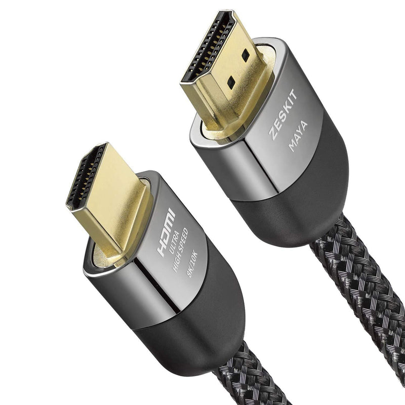  [AUSTRALIA] - Zeskit Maya 8K 48Gbps Certified Ultra High Speed HDMI Cable 10ft, 4K120 8K60 144Hz eARC HDR HDCP 2.2 2.3 Compatible with Dolby Vision Apple TV 4K Roku Sony LG Samsung Xbox Series X RTX 3080 PS4 PS5 3m/10ft