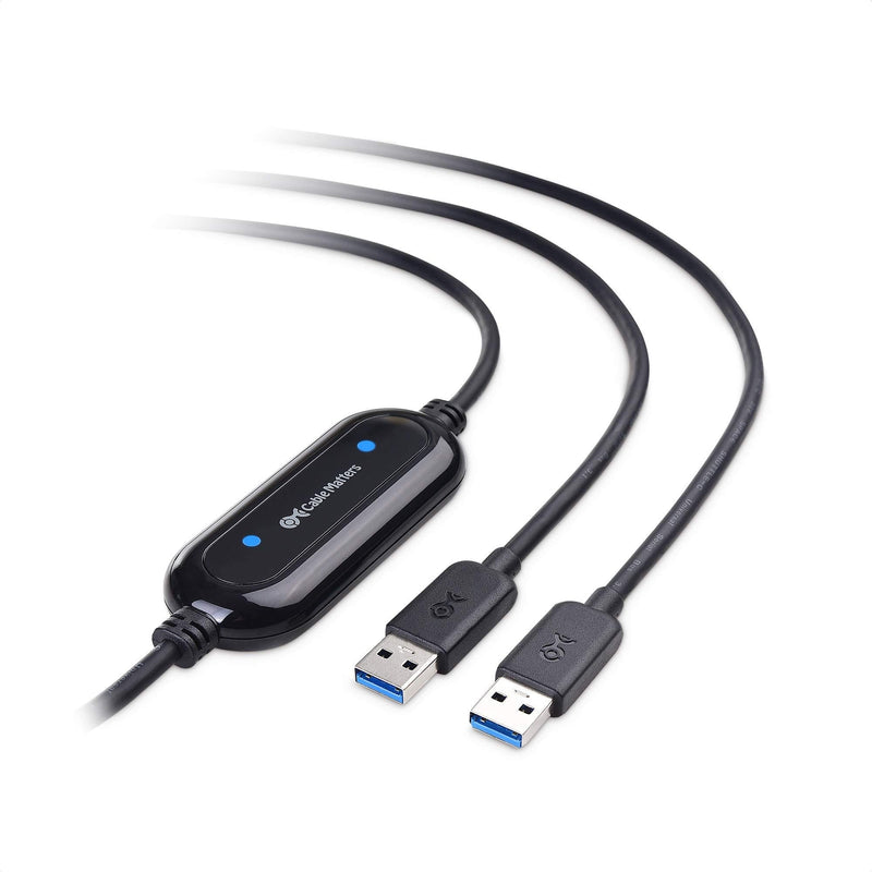  [AUSTRALIA] - Cable Matters USB 3.0 Data Transfer Cable PC to PC for Windows and Mac Computer in 6.6 ft - PClinq5 and Bravura Easy Computer Sync Included - Compatible with PCMover for Windows System Migration