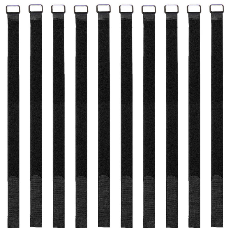  [AUSTRALIA] - FOMMEN Hook And Loop Straps 10 Pack 50 inch Straps，Reusable Cable Strap,Management Adjustable Multipurpose Hook And Loop Securing Straps 10 PACK 50 in