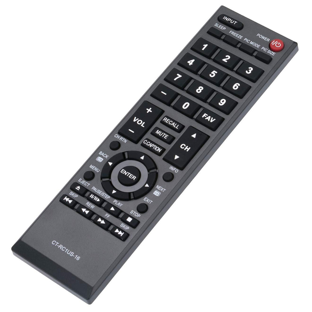 New CT-RC1US-16 Replace Remote Control fit for Toshiba LED TV HDTV 43L420U 49L310U 49L420U 50L420U 28L110U 32L110U 32L220U 40L310U 43L310U 55L310U 65L350L 65L350U - LeoForward Australia