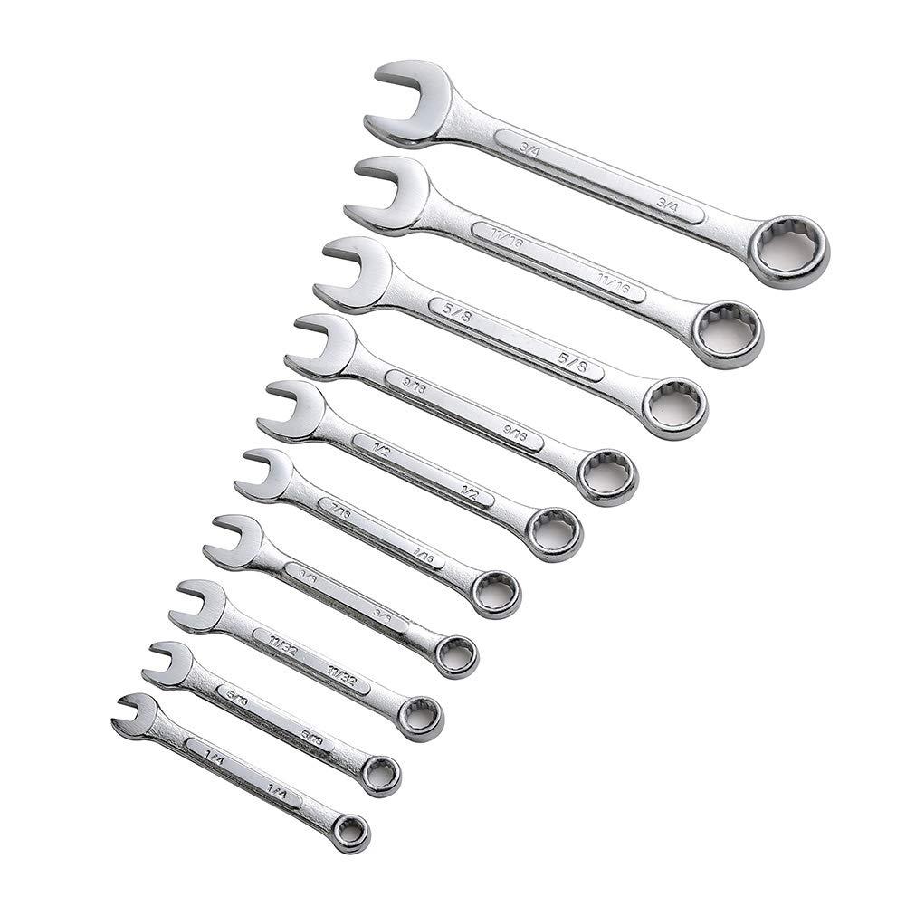  [AUSTRALIA] - JENLEY Hand Tools Wrenches Standard 12 Point SAE Combination Set 10-Piece