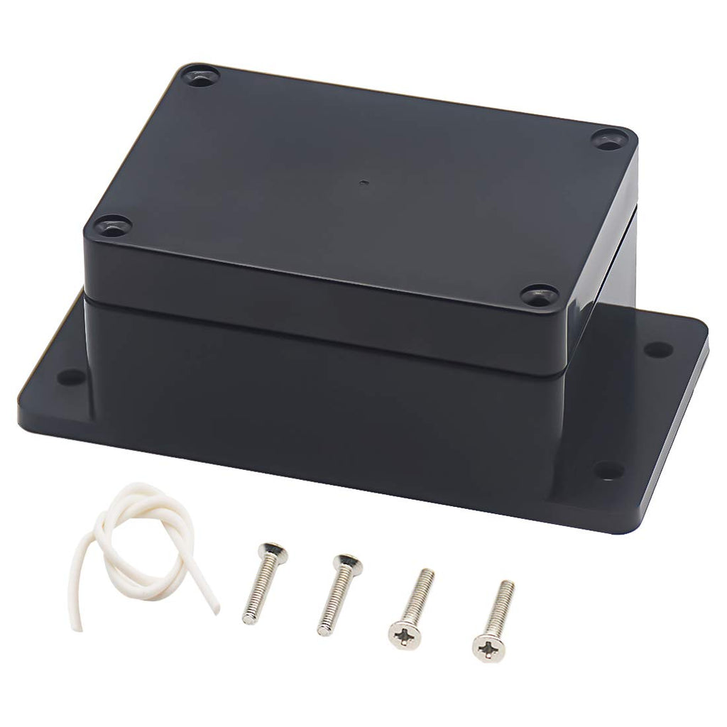  [AUSTRALIA] - Zulkit Junction Box ABS Plastic Dustproof Waterproof IP65 Universal Electrical Boxes Project Enclosure with Fixed Ear Black 3.9 x 2.68 x 1.97 inch (100 x 68 x 50 mm) 3.94" x 2.68" x 1.97"(Pack of 1)