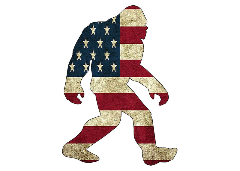  [AUSTRALIA] - Rogue River Tactical USA Flag Bigfoot Sasquatch Sticker Bumper Car Decal Gift Patriotic American United States