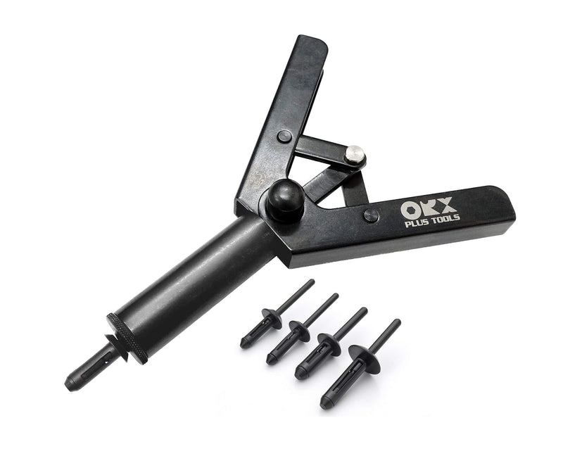 ORXPLUS Tools Plastic Rivet Hand Gun Kit w/ 40 Sample Poly Rivets - LeoForward Australia