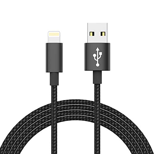  [AUSTRALIA] - Lightning iPhone Charger Cable Apple - MFI - Certified Made for iPhone 8/8 Plus/X/XS/XS Max/XR/7/7 Plus/SE/6/6 Plus/6S/6S Plus/5/5C/5S, iPad/iPad Mini/iPad Air, iPod Touch/Nano(6 FT Black)
