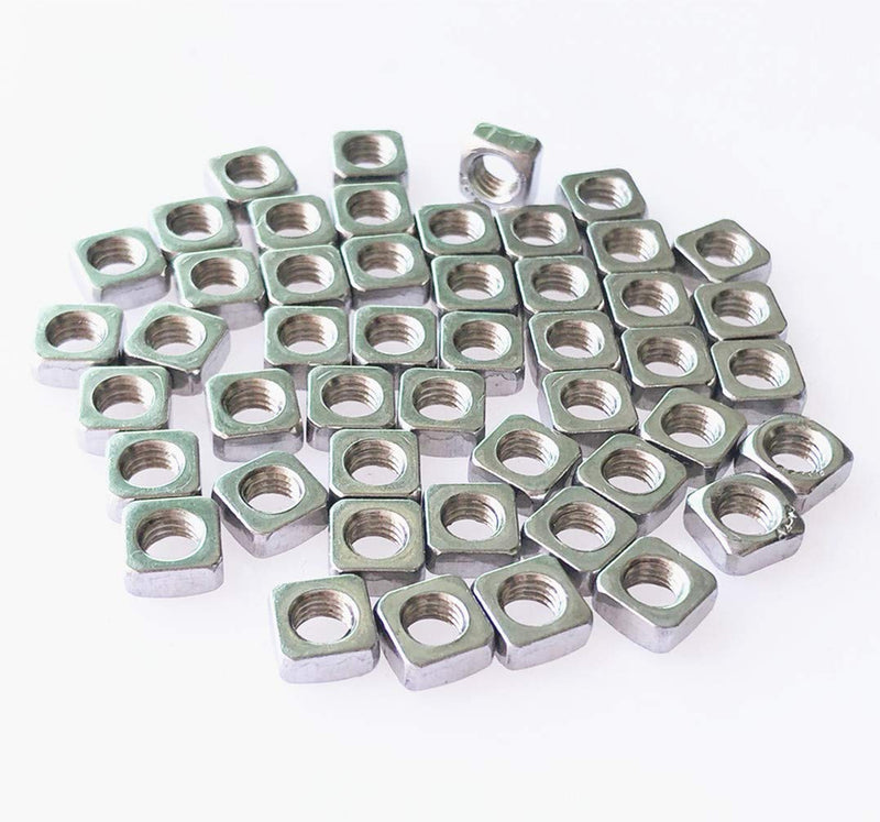  [AUSTRALIA] - 100pcs M3 Metric Square Nuts 18-8 (304) Stainless Steel Fastener 100