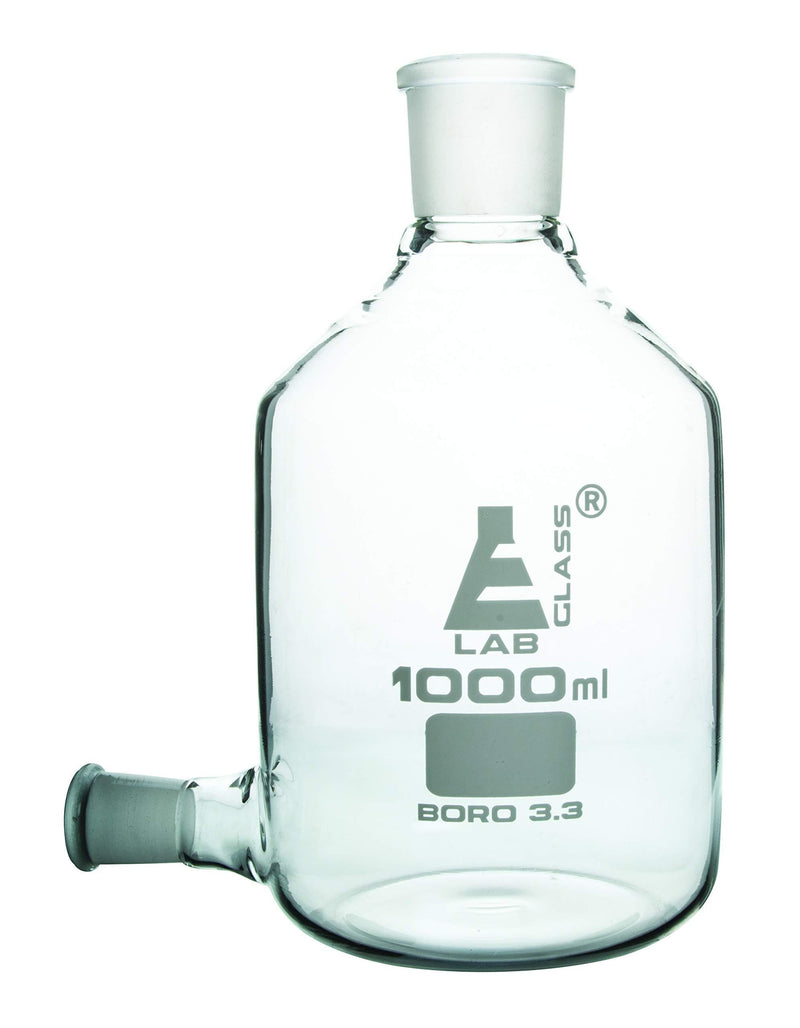 Aspirator Bottle, 1000ml - Outlet for Tubing - Borosilicate Glass - Eisco Labs - LeoForward Australia