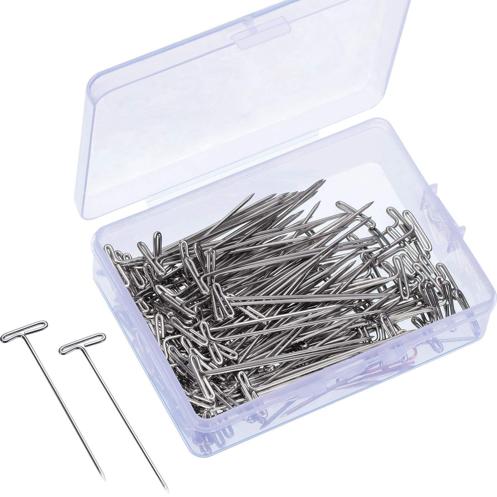  [AUSTRALIA] - Blulu Steel T-pins for Blocking Knitting, Modelling and Crafts 150 Pieces (2 Inch) 2 Inch