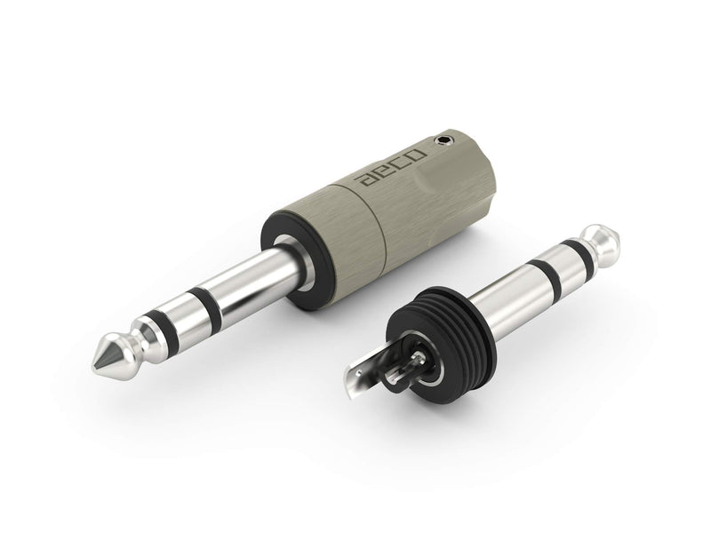  [AUSTRALIA] - aeco TRS Plug 6.3mm Stereo, AT6-1231S, 1pcs/1set, Silver Plating