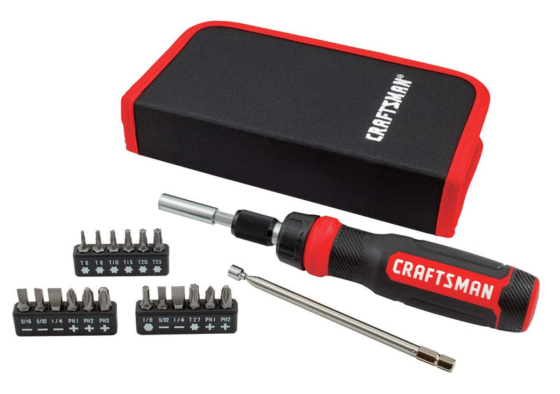  [AUSTRALIA] - CRAFTSMAN Ratcheting Screwdriver Set, 26-Piece (CMHT68001)