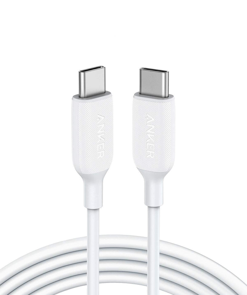 USB C to USB C Cable, Anker Powerline III USB-C to USB-C Fast Charging Cord (6 ft), 60W Power Delivery PD Charging for Apple MacBook, iPad Pro 2020, Samsung Galaxy S10 Plus S9 S8 Plus, Pixel, and More 6ft White - LeoForward Australia