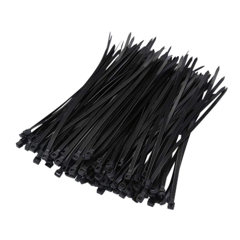  [AUSTRALIA] - 150 Pieces Multi-Purpose Cable Zip Ties 8 Inch,Self Locking Black Zip Ties with 50 Pounds Tensile Strength