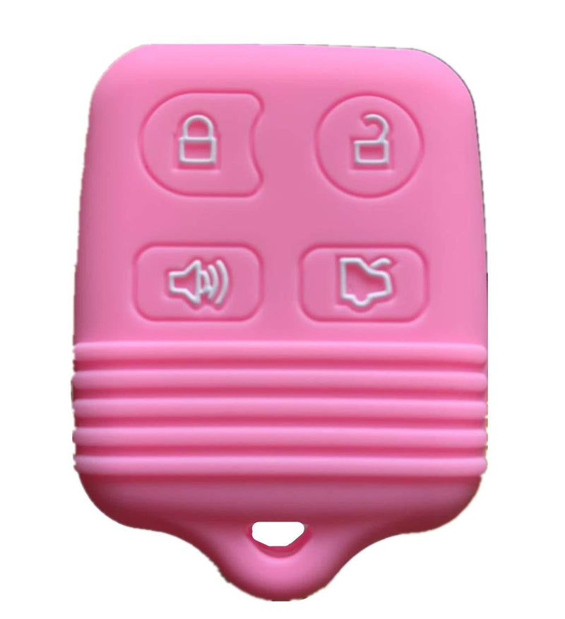  [AUSTRALIA] - Rpkey Silicone Keyless Entry Remote Control Key Fob Cover Case protector For Ford Mustang Edge Escape Expedition Explorer Focus Escort Lincoln Mercury CWTWB1U331 GQ43VT11T 8S4Z-15K601-AA 5925872(Pink)