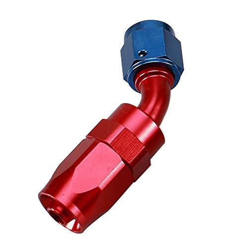 Universal Red Blue Anodized Aluminum 45 Degree -6 AN Female to -6 AN Swivel Seal Pipe Hose End Fitting Adapters 6AN - LeoForward Australia