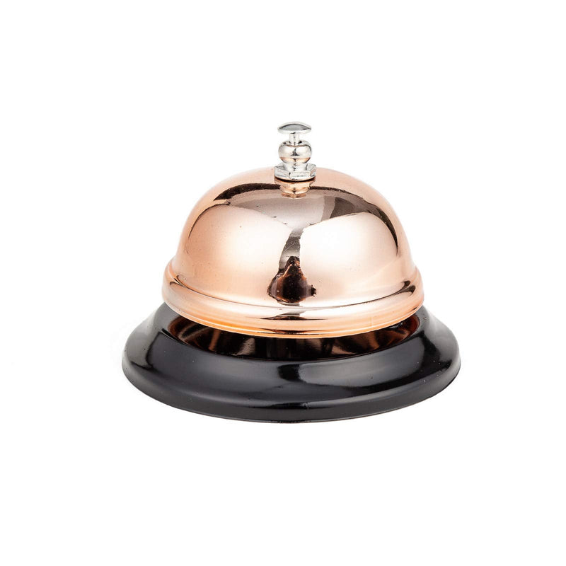  [AUSTRALIA] - ASIAN HOME Call Bell, 3.35 Inch Diameter, Gold Chrome Finish, All-Metal, Desk Bell Service Bell for Hotels, Schools, Restaurants, Reception Areas, Hospitals, Customer Service, Gold (1 Bell) 1