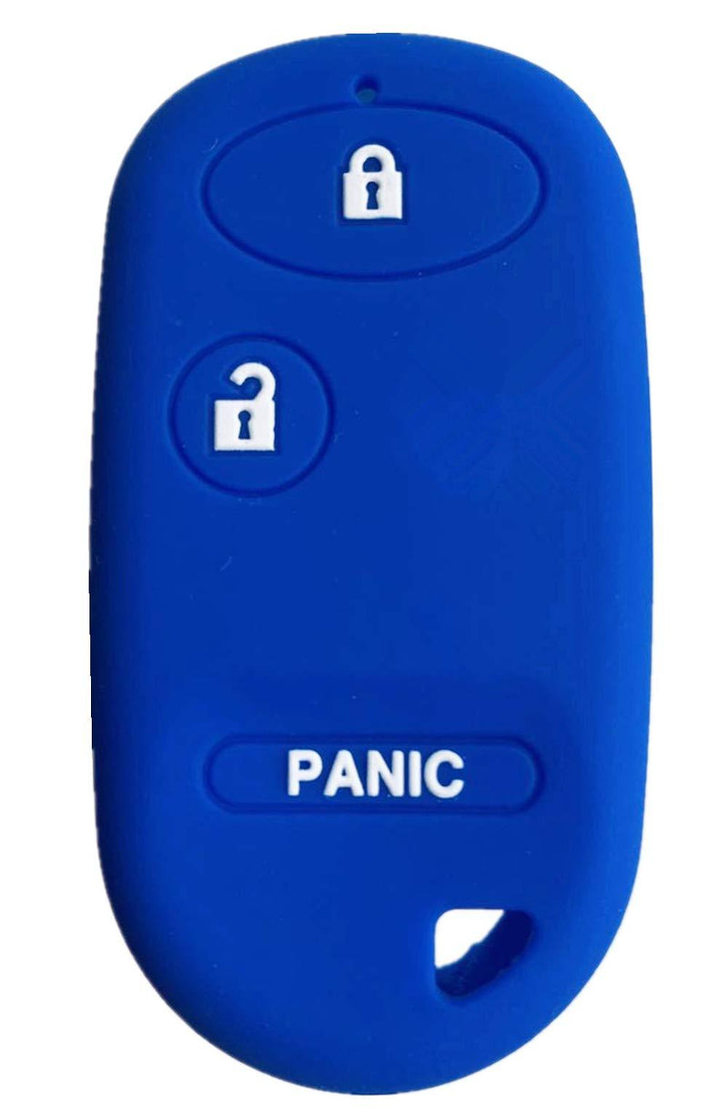  [AUSTRALIA] - RPKEY Silicone Keyless Entry Remote Control Key Fob Cover Case Protector for Honda Accord Element Civic Pilot 72147-S5A-A01 NHVWB1U523 NHVWB1U521 A269ZUA106 72147-S04-A01(Blue)