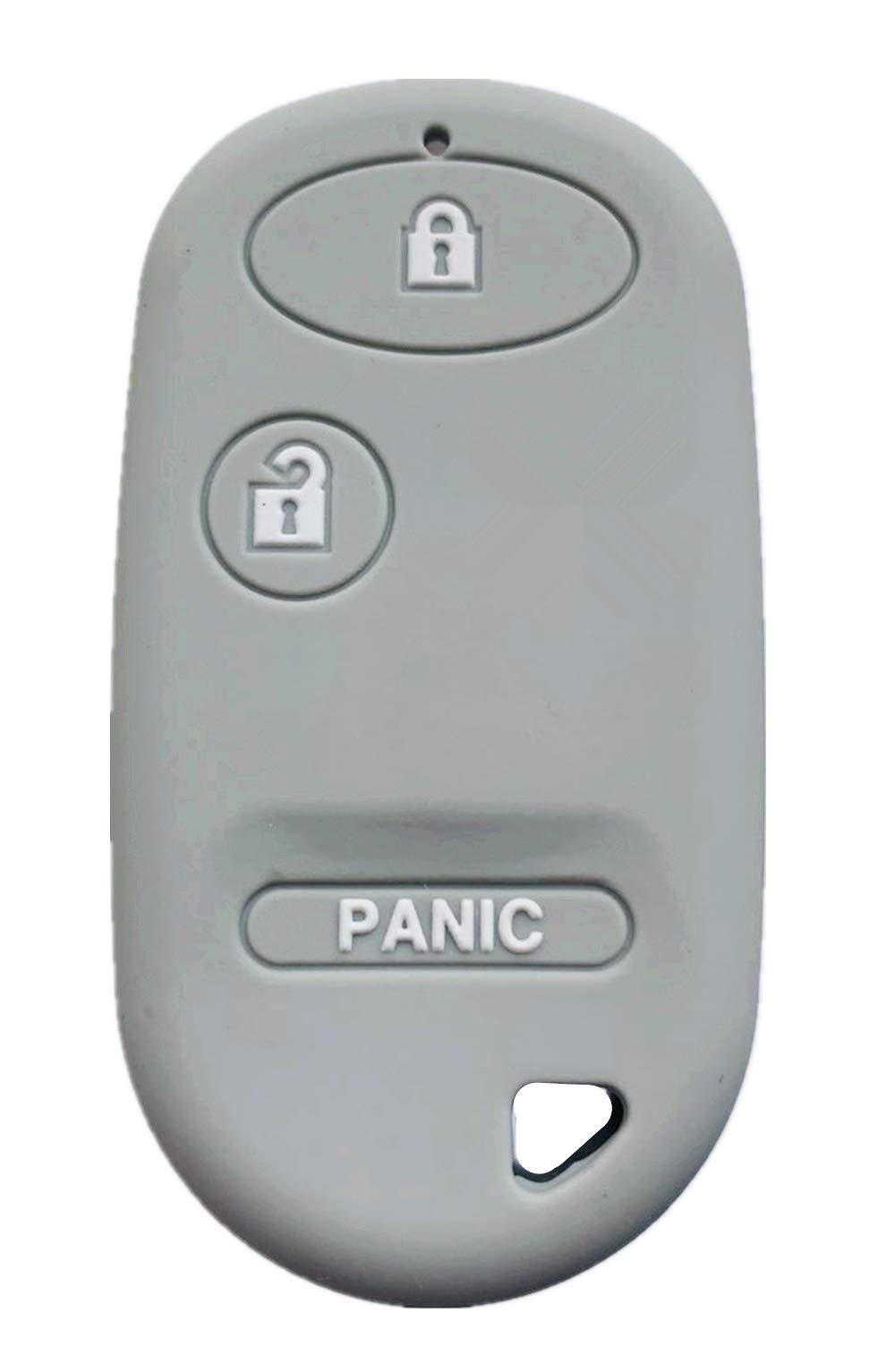  [AUSTRALIA] - RPKEY Silicone Keyless Entry Remote Control Key Fob Cover Case Protector for Honda Accord Element Civic Pilot 72147-S5A-A01 NHVWB1U523 NHVWB1U521 A269ZUA106 72147-S04-A01(Gray)