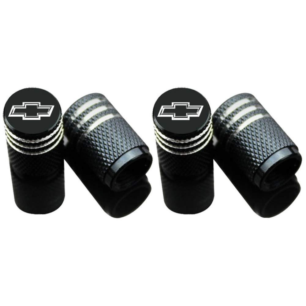  [AUSTRALIA] - EVPRO Valve Stem Caps Tire Decorative Accessories Black 4 Pack Fit for Chevy