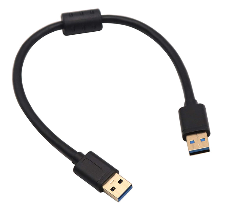  [AUSTRALIA] - zdyCGTime 3.0 A USB Extender Cable, USB 3.0 Type A Male to Male Magnetic Ring Data Transfer Extension Cable for USB Flash Drive, Card Reader, Hard Drive, Keyboard, Printer, Camera and More(0.3M/M) 0.3M/M