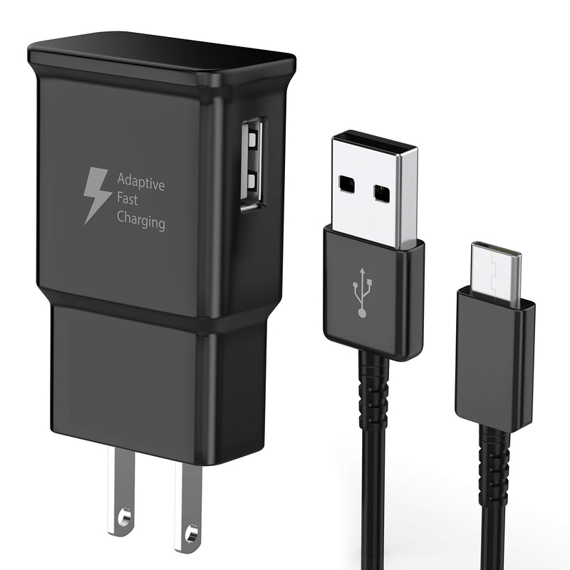 TT&C Adaptive Fast Charger Kit with USB C Type C Charger Cable Compatible with Samsung Galaxy S21/S21 Ultra/S20/S20 Plus/S8/S8 Plus/S9/S9 Plus/S10/S10e/Note 8/Note 9/Note 10/Note 20 (Black) - LeoForward Australia