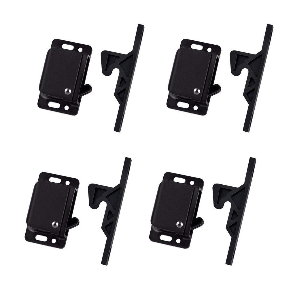  [AUSTRALIA] - 4 Pack Cabinet Door Latch/RV Drawer Latches, 8 Pull Force Latch, Holder for Home/RV Cabinet with Mounting Screws, Perfect for RV, Camper, Motorhome, Trailor, OEM Replacement 4