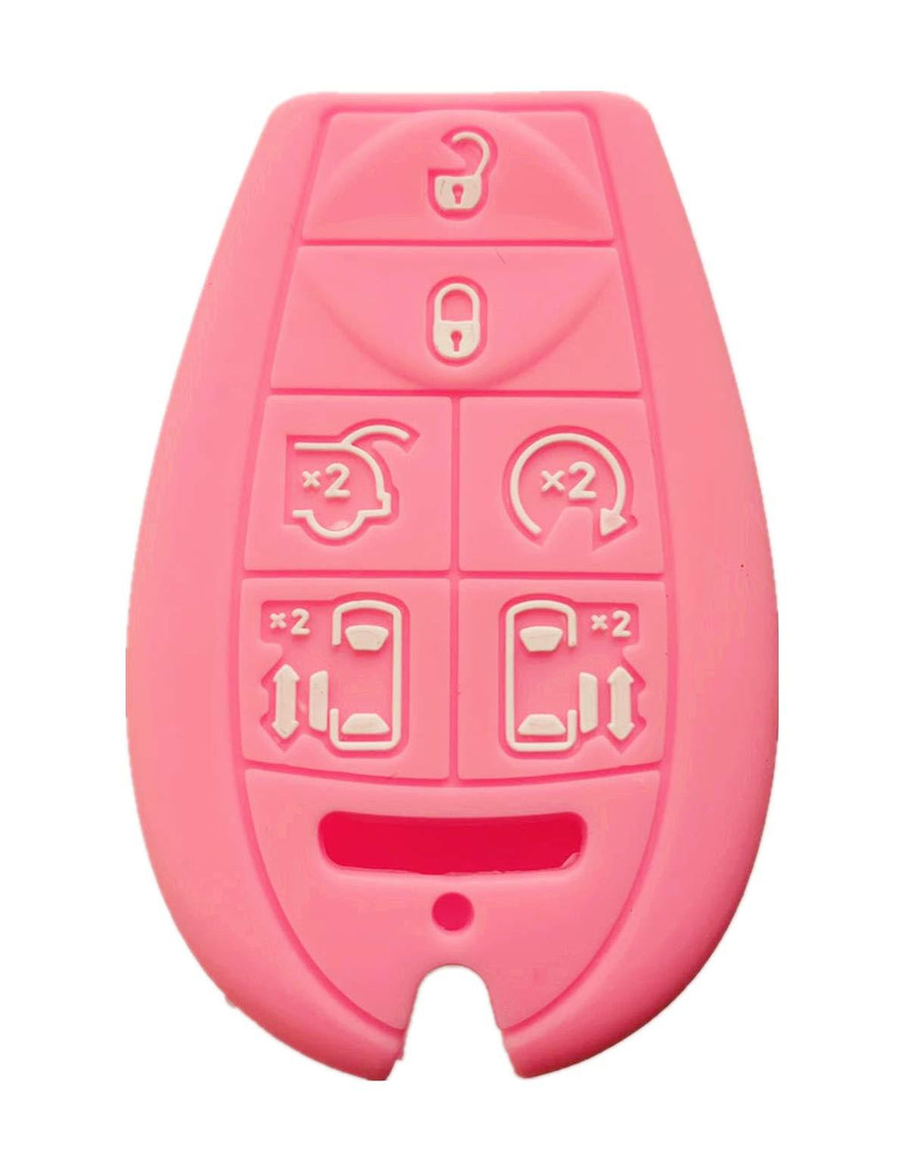 Rpkey Silicone Keyless Entry Remote Control Key Fob Cover Case protector Replacement Fit For Dodge Grand Caravan Volkswagen Routan M3N5WY783X 2701A-C01C 68043594AA 68043594 AA(Pink) - LeoForward Australia