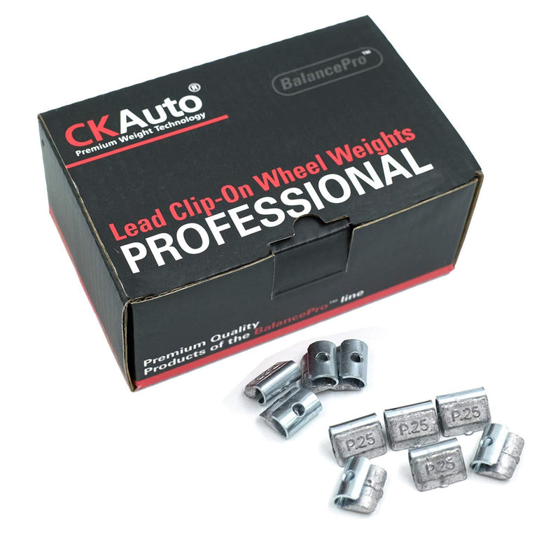  [AUSTRALIA] - CKAuto P Style 1/4oz, 0.25oz Lead Clip on Wheel Weights, Uncoated, 50Pcs/Box