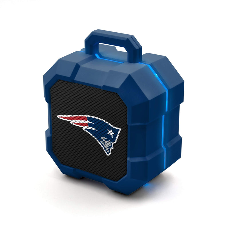 NFL New England Patriots Shockbox LED Wireless Bluetooth Speaker, Team Color - LeoForward Australia