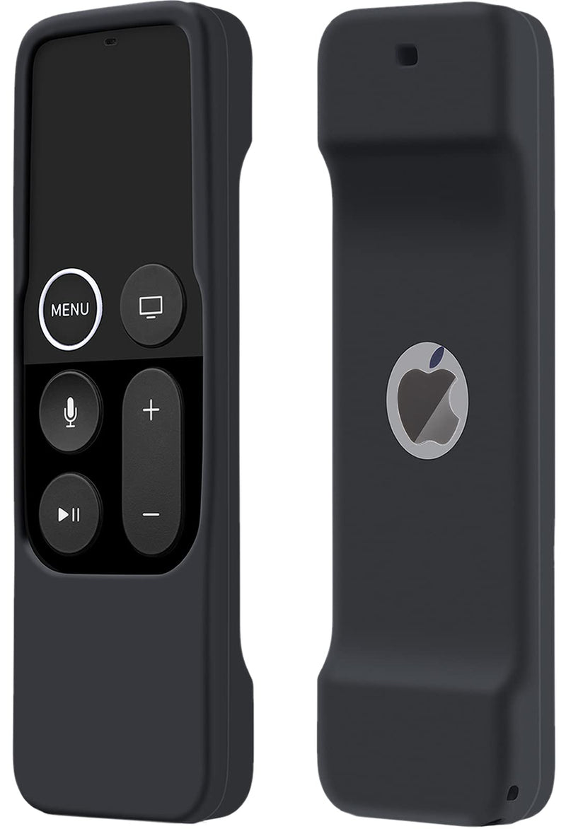 Case Compatible with Apple TV 4K/ 4th Gen Remote Light Weight Anti-Slip Shock Proof Silicone Cover for Controller for Apple TV Siri Remote - Chartreuse Black - LeoForward Australia