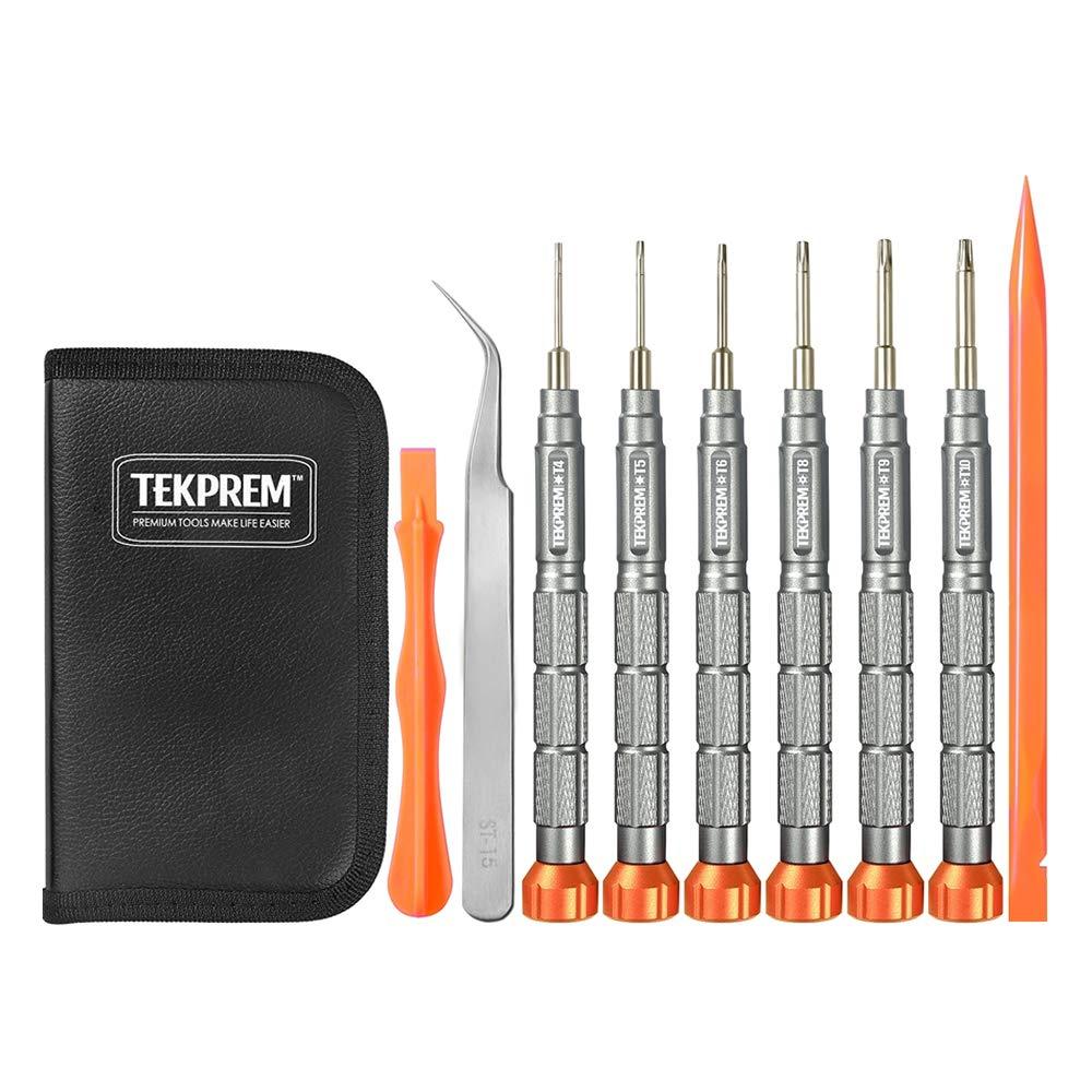  [AUSTRALIA] - TEKPREM 10 in 1 Torx Screwdriver Set with T4 T5 T6 T8 T9 T10 Torx Security Set,Small Precision Torx Repair Kit for Apple,Macbook,Mac mini,Xbox one Xbox360 Controller,PS3,PS4,Computer and Pocket Knives