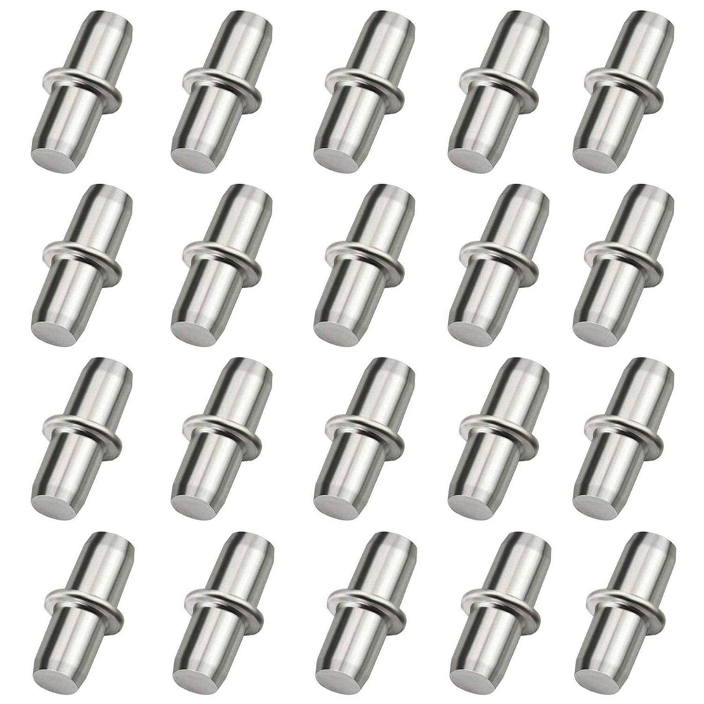 [AUSTRALIA] - 120 Pcs Shelf Pins 5mm Shelf Holder Support Pins Made from Nickel Plated Metal Material Shelf Pegs are Sturdy and Durable for Furniture Shelves Bracket.
