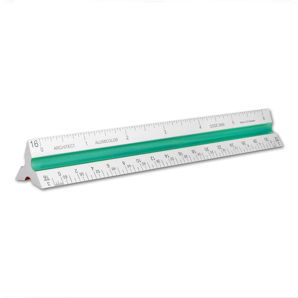  [AUSTRALIA] - Alumicolor Aluminum Architect Color-Coded Solid Drafting Scale, 6IN, Silver,3056-1