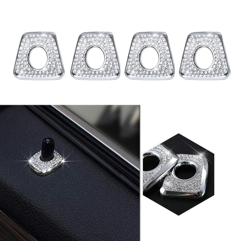  [AUSTRALIA] - PGONE Bling Crystal Inner Door Lock Pins Caps For BMW Accessories Parts Trim Covers Decal Sticker Bling Interior Visor Decorations 5 Series 2018 2019 G30 530i 530e 535i 540i M550i (5 Series Door Lock) 5 Series Door Lock