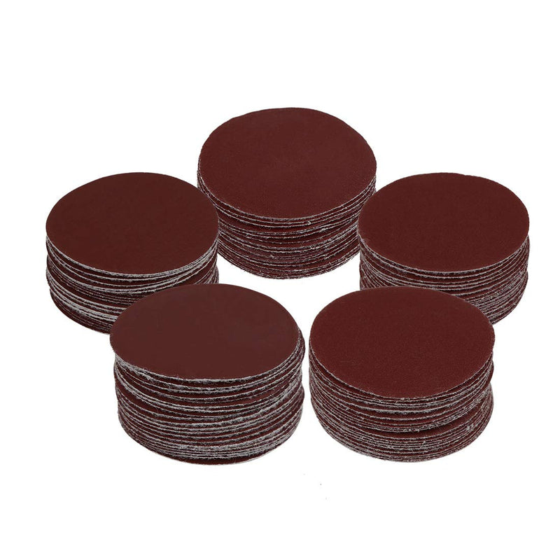  [AUSTRALIA] - uxcell 100pcs 2 Inch Hook and Loop Sanding Discs 600 800 1000 1200 1500 Assorted Grits Round Sandpaper