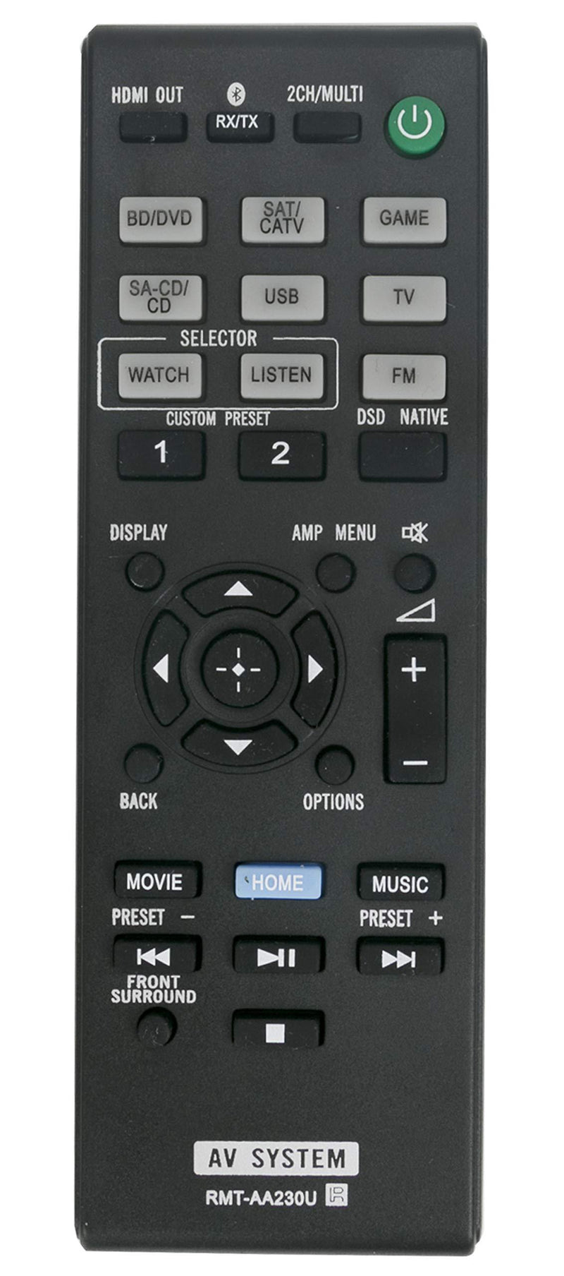 RMT-AA230U Replaced Remote fit for Sony Multi Channel AV Receiver STR-DN1070 - LeoForward Australia