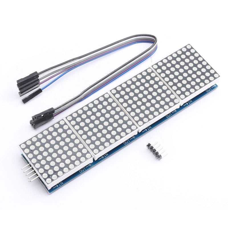  [AUSTRALIA] - DEVMO MAX7219 Dot led Matrix MCU Control LED Display Module Compatible with Ar-duino Raspberry Pi Microcontroller with 5Pin Line