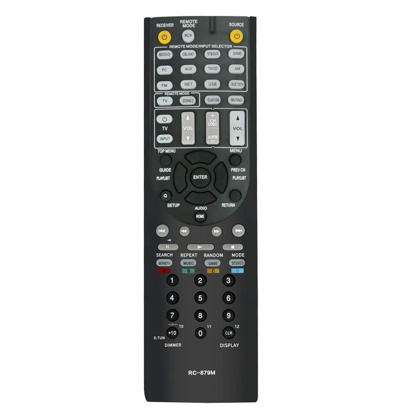New RC-879M Remote Control Compatible with Onkyo AV Receiver & Home Theater Receiver/Speaker TX-NR535 TX-SR333 HT-R393 HT-S3700 TXNR535 TXSR333 HTR393 HTS3700 HT-R593 HTR593 - LeoForward Australia