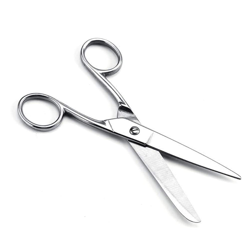  [AUSTRALIA] - 7 Inch Silver Shears Knife Edge Craft Tailor Scissors Heavy Duty Stainless Steel Professional Fabric Dressmaker Shears for Cutting Fabric, Cloth, Leather, Canvas, Denim (Silver)