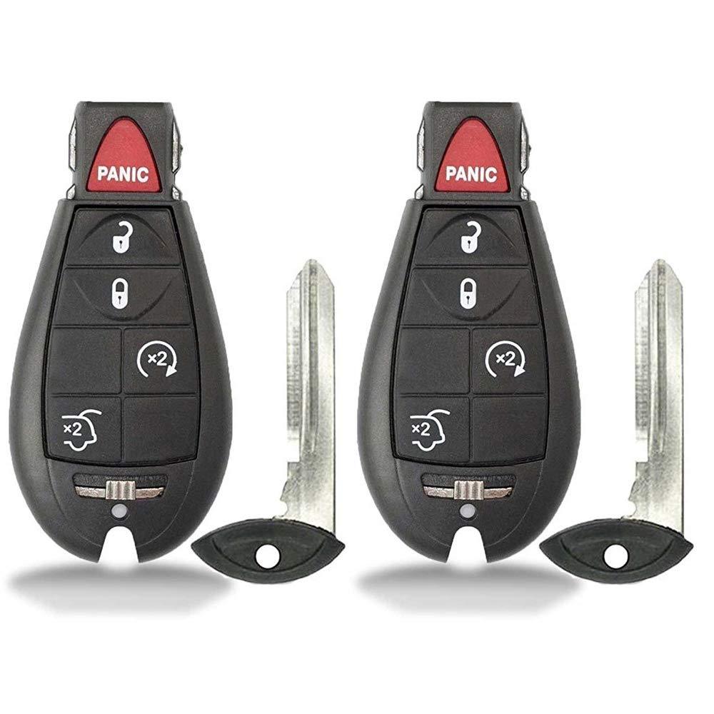  [AUSTRALIA] - 2 New Keyless Entry 5 Buttons Remote Start Car Key Fob Remote Fobik M3N5WY783X IYZ-C01C for Jeep Commander and Grand Cherokee